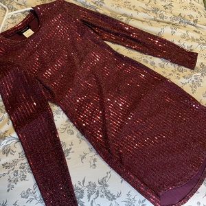 B Darlin Juniors Disco-Dot Bodycon Red Dress Sz 7/8